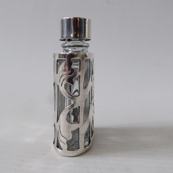 Hallmarked Ari D Norman sterling silver scent perfume bottle +funnel vintage '83 - Image 6