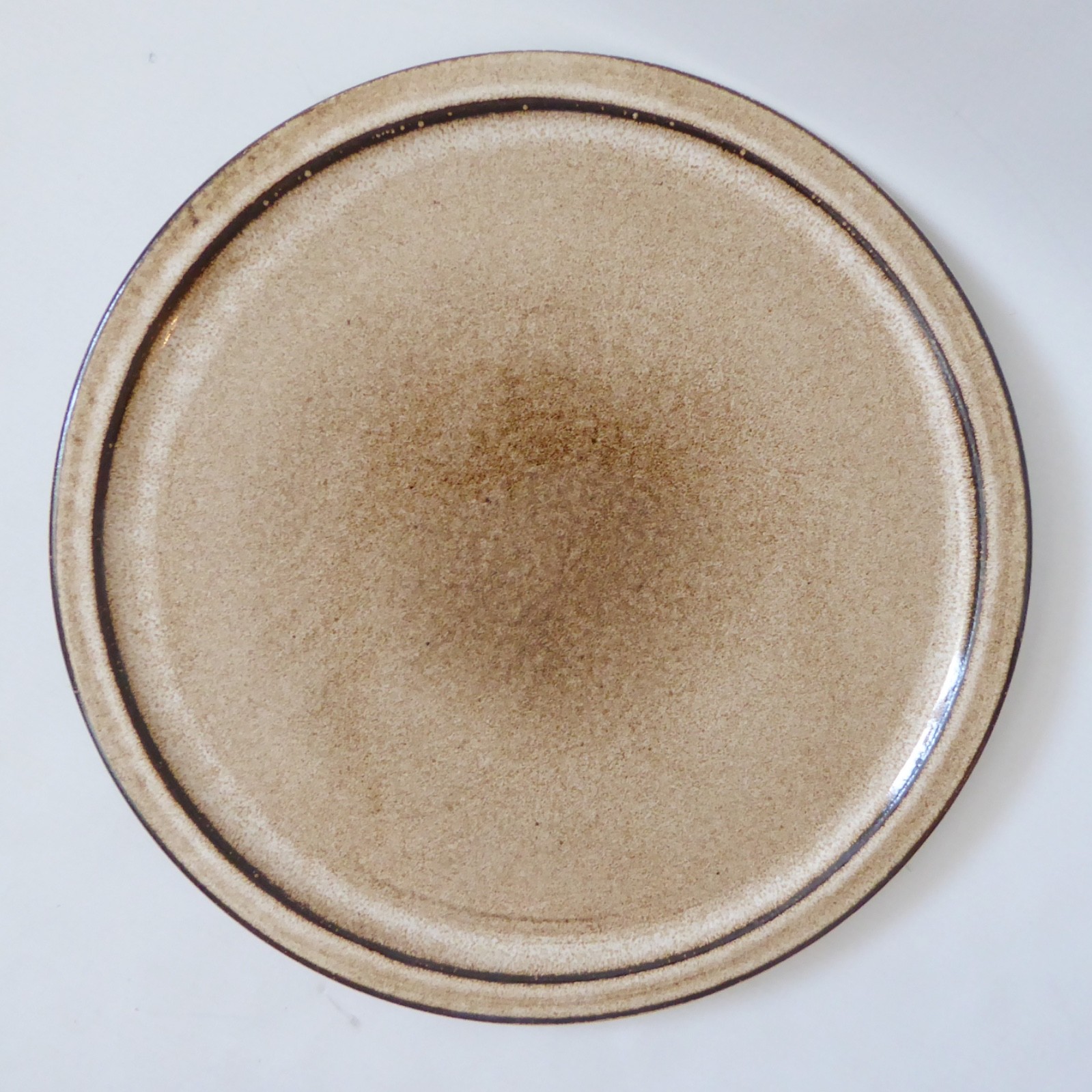 Iden Pottery studio pottery large 13" round flat plate serving platter, vintage - Image 3