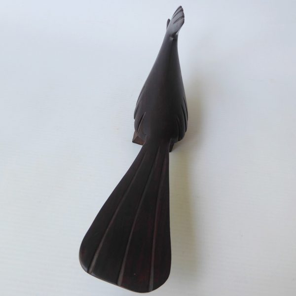 Ironwood stylised roadrunner bird. Modernist sculpture hand carved wood figurine - Image 7