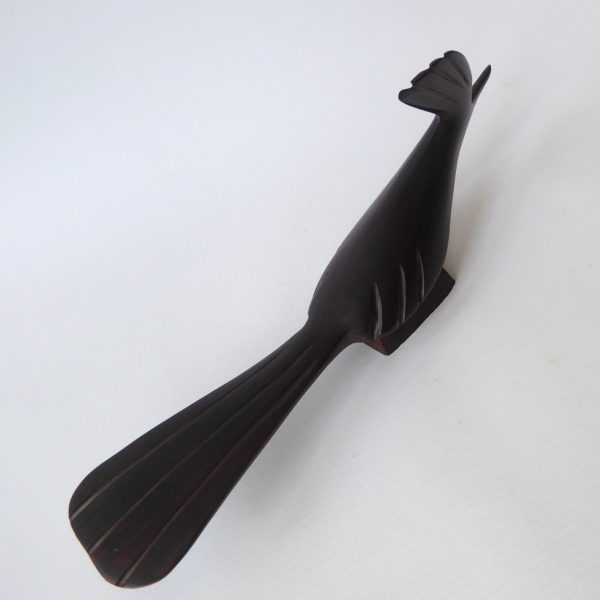 Ironwood stylised roadrunner bird. Modernist sculpture hand carved wood figurine - Image 8