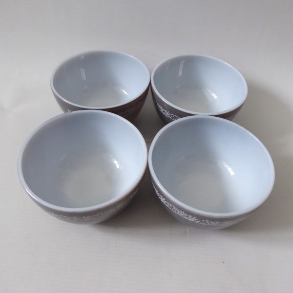 JAJ Pyrex 1964 Classics (grey vine) Party Bowl Set, 762. Vintage set 4, nibbles. - Image 5