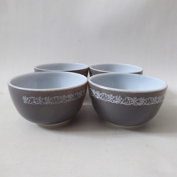 JAJ Pyrex 1964 Classics (grey vine) Party Bowl Set, 762. Vintage set 4, nibbles. - Image 6