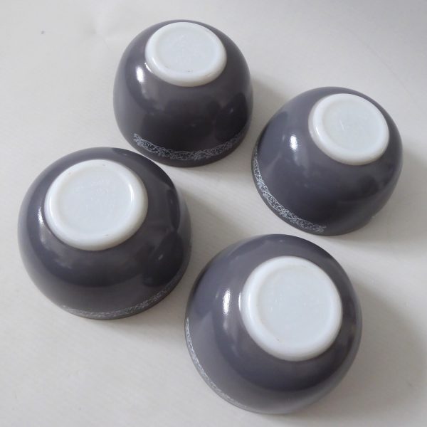 JAJ Pyrex 1964 Classics (grey vine) Party Bowl Set, 762. Vintage set 4, nibbles. - Image 8