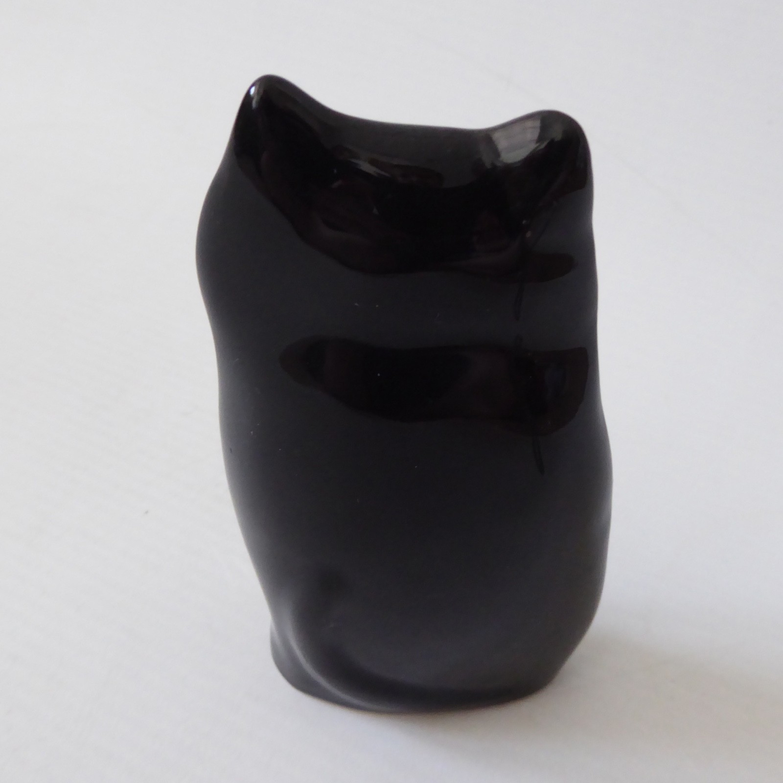 Jim Cooper pottery ceramic cat, small black glazed figure, modernist minimalist - Image 6