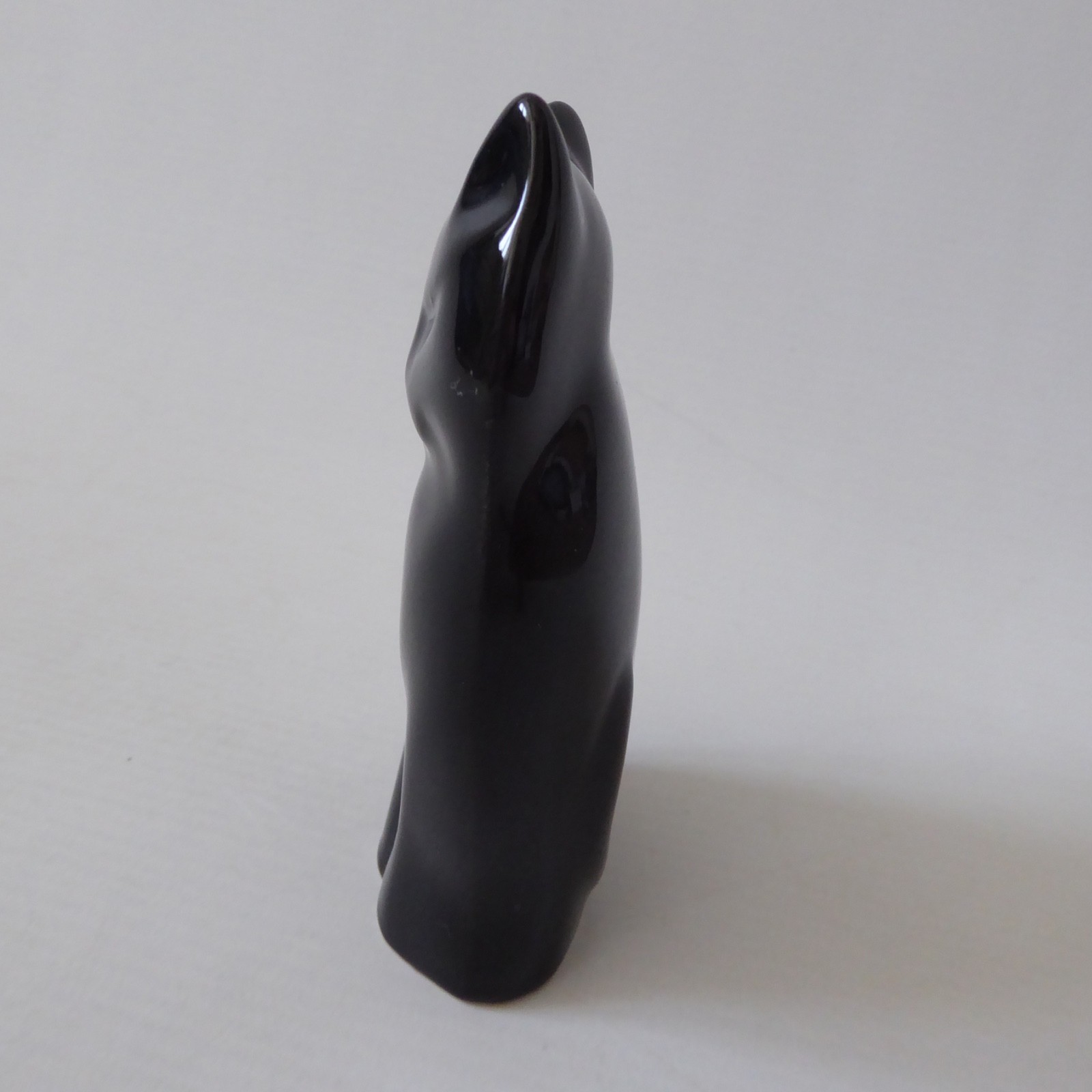 Jim Cooper pottery ceramic cat, small black glazed figure, modernist minimalist - Image 7