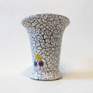 Jopeko Keramik West German pottery Cortina crackle shrink glaze vintage vase pot