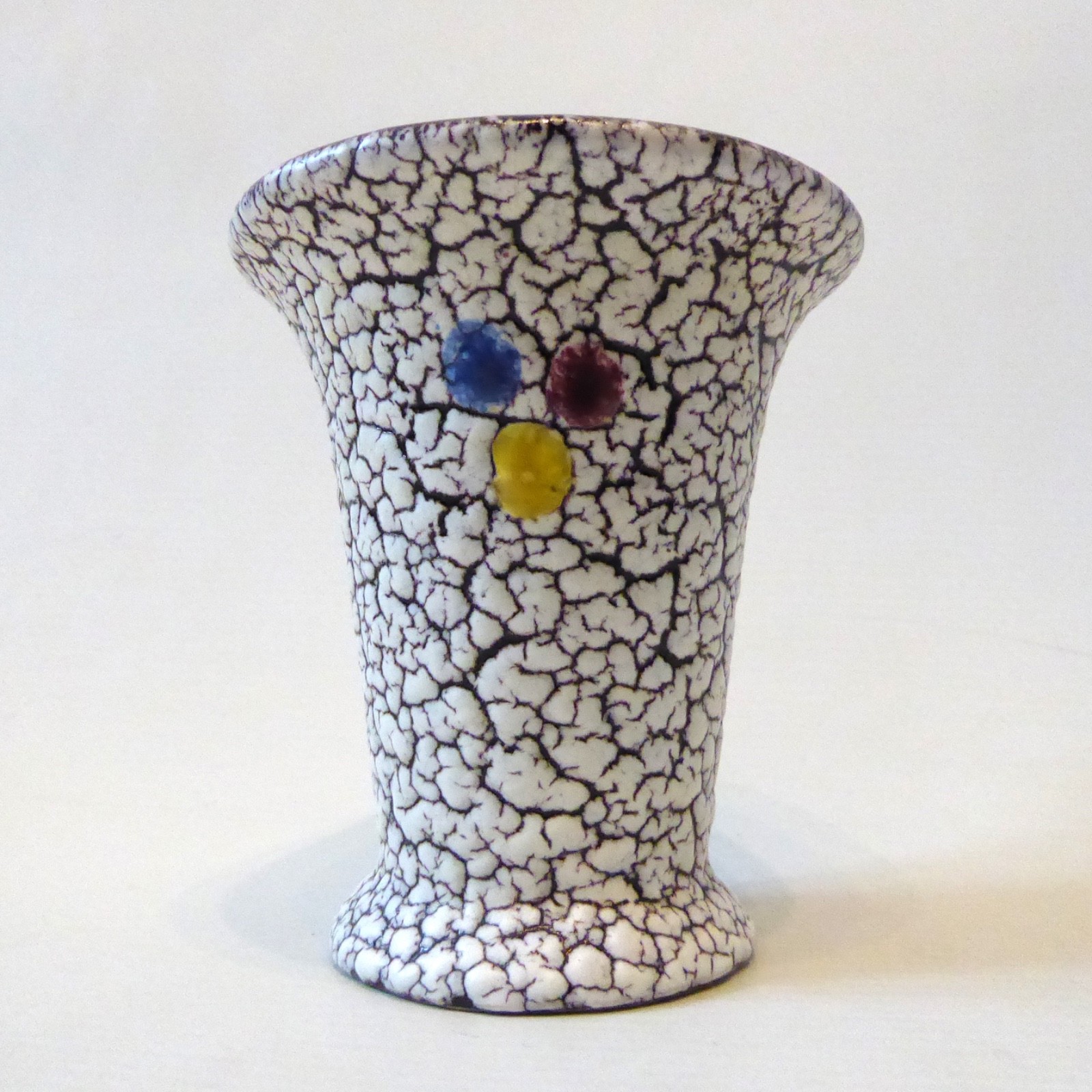 Jopeko Keramik West German pottery Cortina crackle shrink glaze vintage vase pot - Image 5