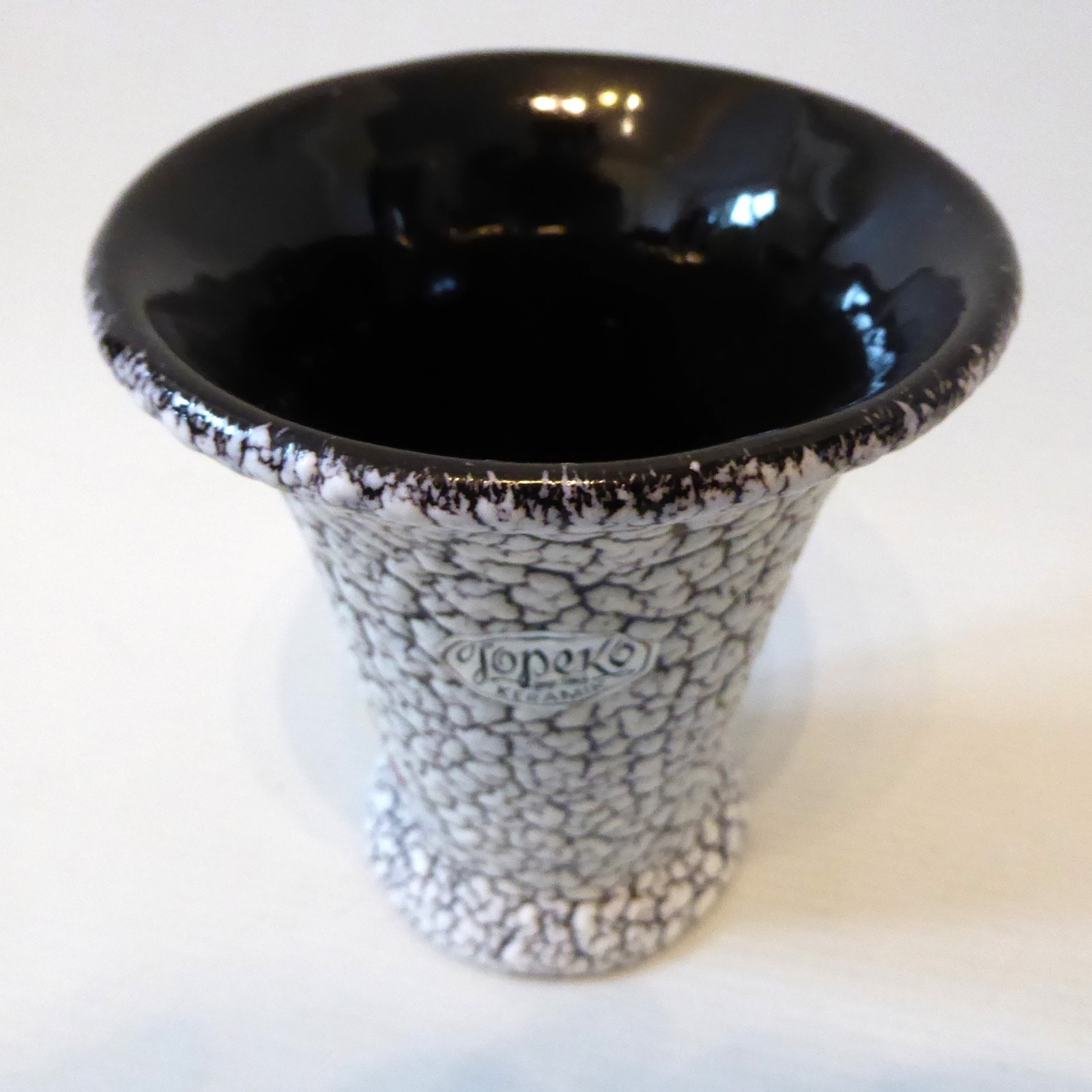 Jopeko Keramik West German pottery Cortina crackle shrink glaze vintage vase pot - Image 8