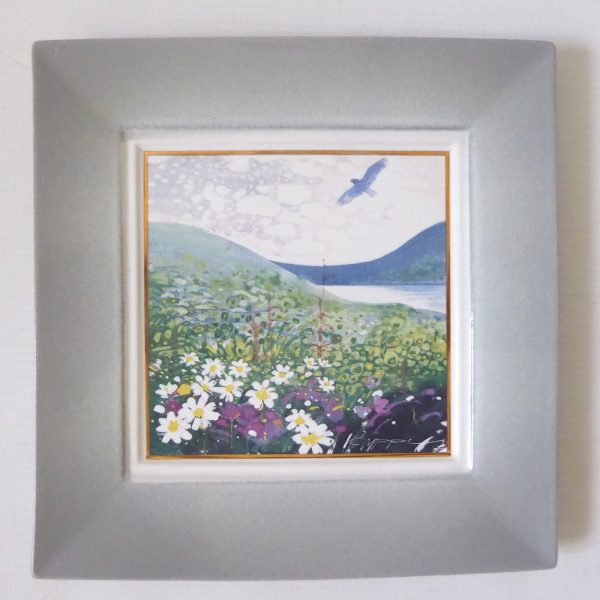 Kermansavi Finland, Spring ceramic wall hanging plate, Seasons of Lapland, Omppu - Image 3