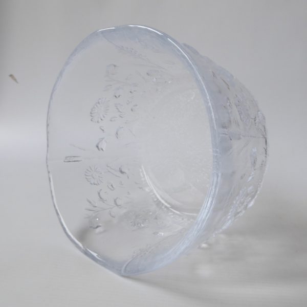 Kosta Boda Sweden Ulla wild flowers clear art glass crystal bowl, Kjell Engman - Image 12