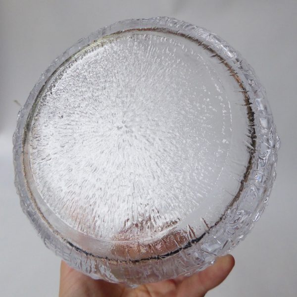 Kosta Boda Sweden Ulla wild flowers clear art glass crystal bowl, Kjell Engman - Image 14