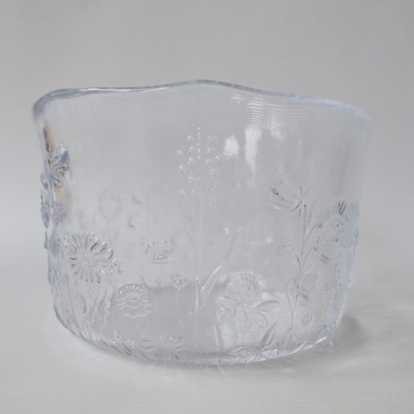 Kosta Boda Sweden Ulla wild flowers clear art glass crystal bowl, Kjell Engman - Image 3
