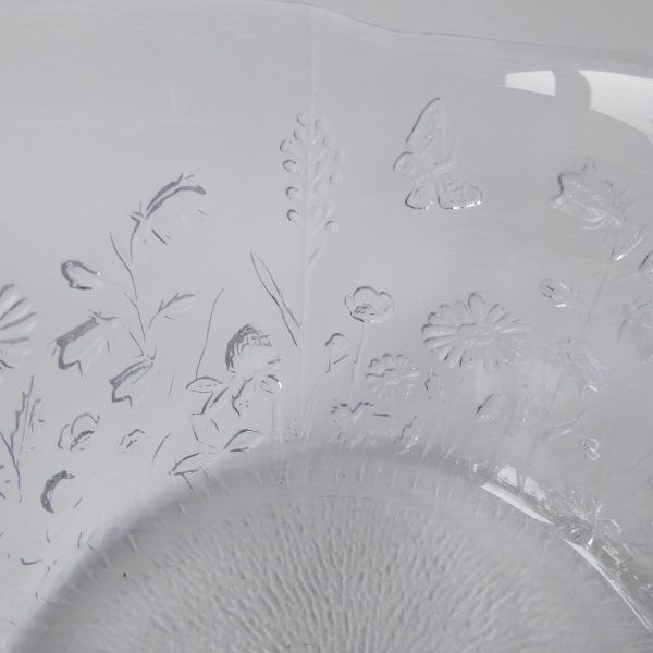 Kosta Boda Sweden Ulla wild flowers clear art glass crystal bowl, Kjell Engman - Image 10
