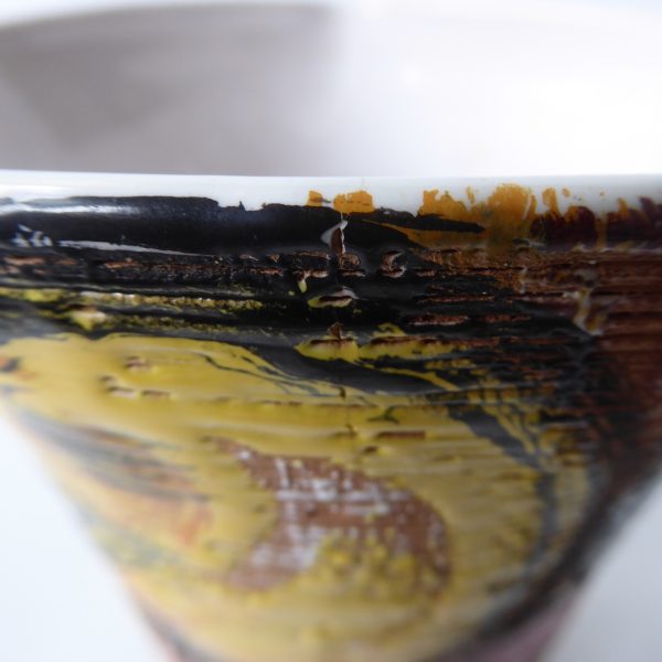 Mid century Fratelli Fanciullacci sgraffito rose Italy pottery ceramic vase 8394 - Image 17