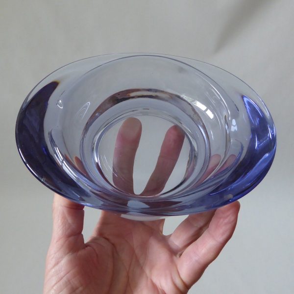 Mid century unidentified Czech  art glass purple ashtray bowl, Jurnikl/Matura - Image 11