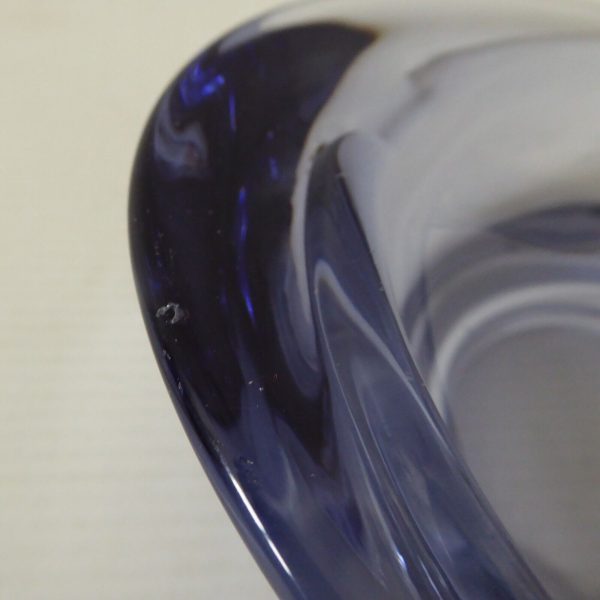 Mid century unidentified Czech  art glass purple ashtray bowl, Jurnikl/Matura - Image 12