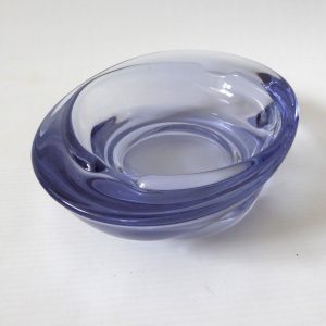 Mid century unidentified Czech  art glass purple ashtray bowl, Jurnikl/Matura