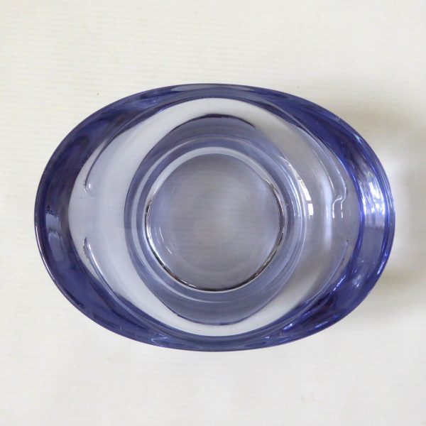 Mid century unidentified Czech  art glass purple ashtray bowl, Jurnikl/Matura - Image 5