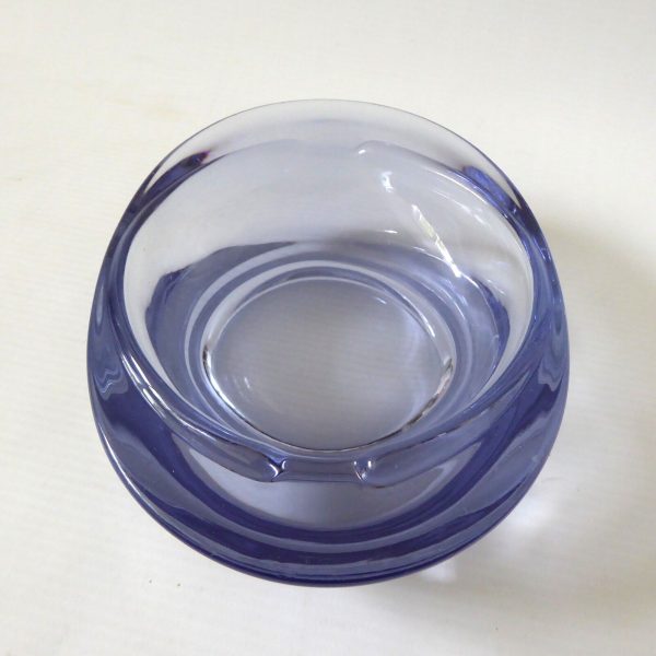 Mid century unidentified Czech  art glass purple ashtray bowl, Jurnikl/Matura - Image 6