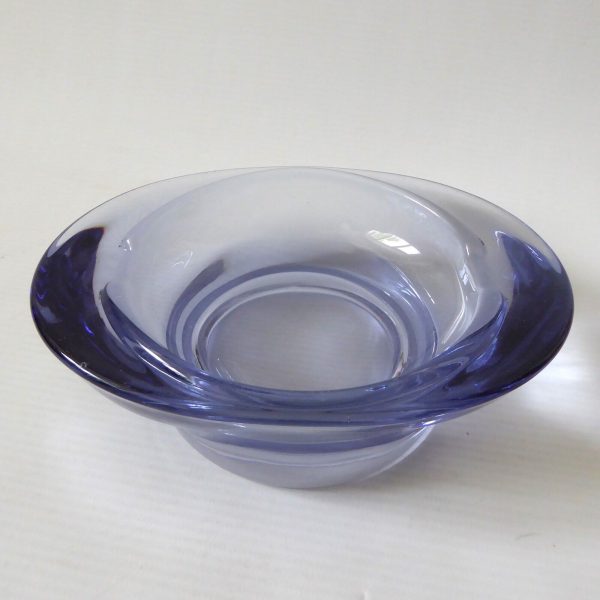 Mid century unidentified Czech  art glass purple ashtray bowl, Jurnikl/Matura - Image 9