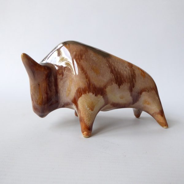 Modernist mid century pottery ceramic bull figurine, Osterr Edelkeramik Austria - Image 3
