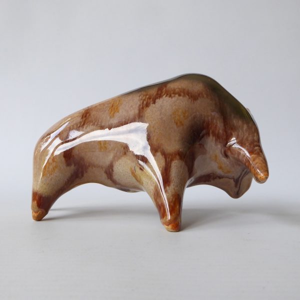 Modernist mid century pottery ceramic bull figurine, Osterr Edelkeramik Austria - Image 8