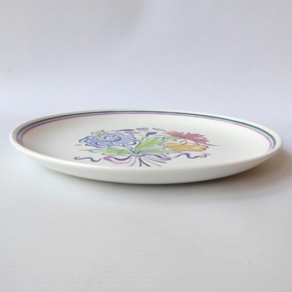 Poole Pottery 10" dinner plate, flora traditional. Signed BNK vintage ceramic - Image 5