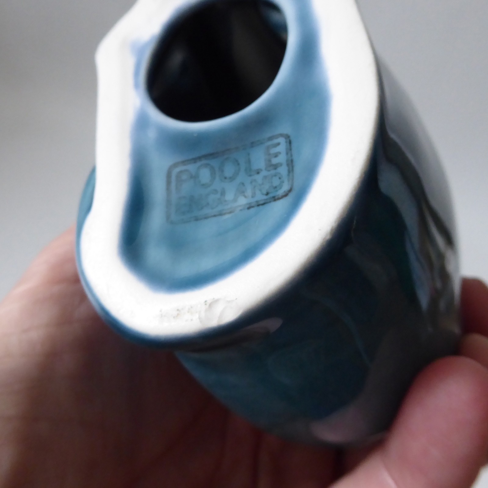 Poole Pottery vintage ceramic, dusky teal blue glaze seated cat figure ornament - Image 13