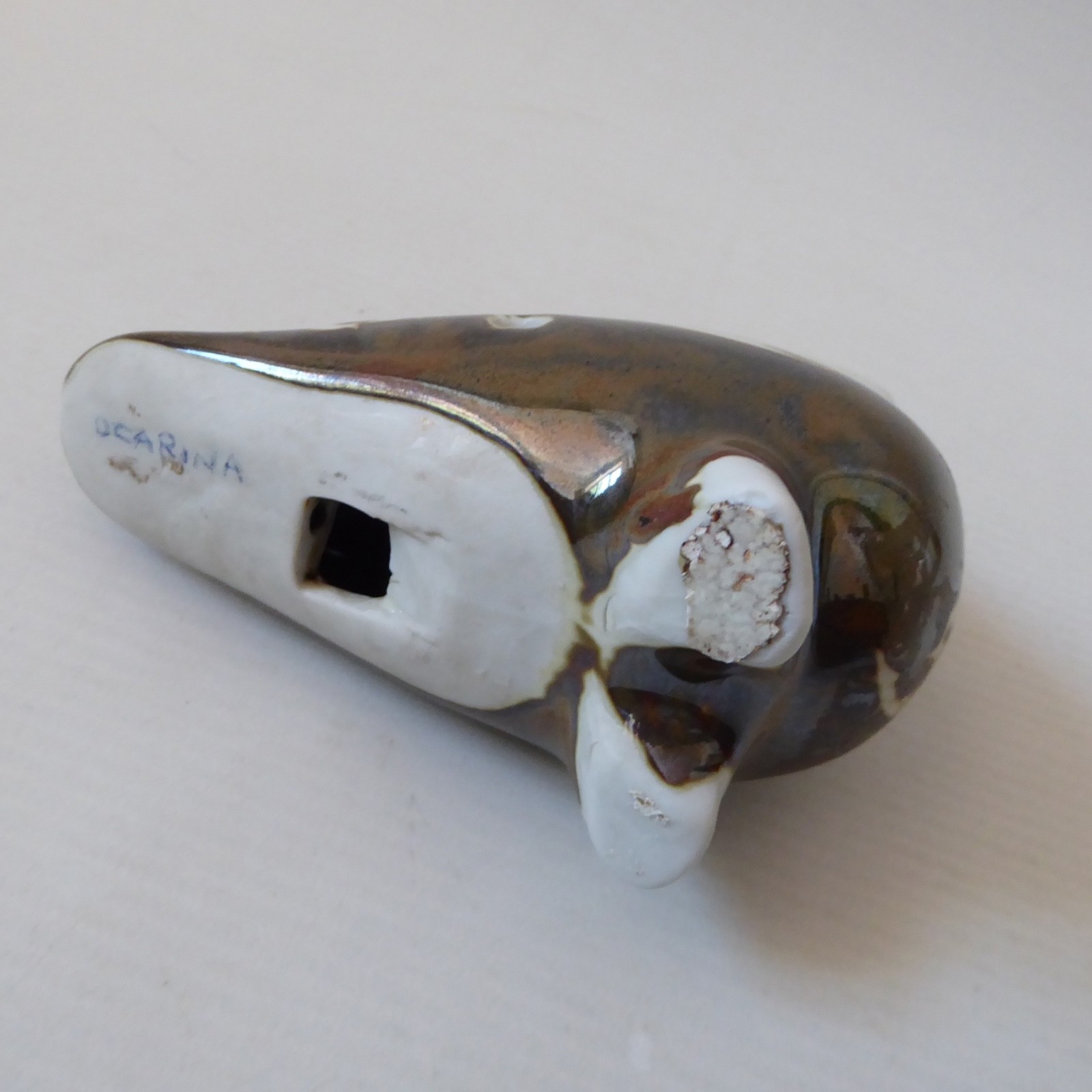 Porcelain ceramic bird whistle, 4 hole glazed ocarina wind instrument figurine - Image 9