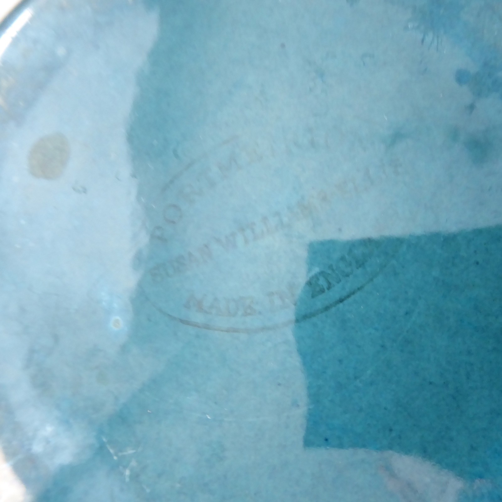 Portmeirion Jupiter cup & saucer 1960s Susan Williams Ellis, petrol blue circles - Image 11