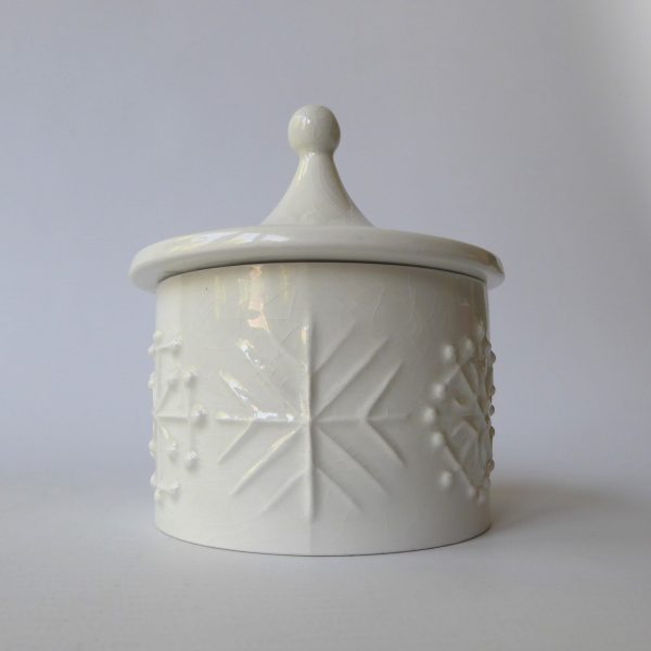 Portmeirion TOTEM Susan Williams-Ellis 1960/1970s white lidded sugar bowl vintg. - Image 4