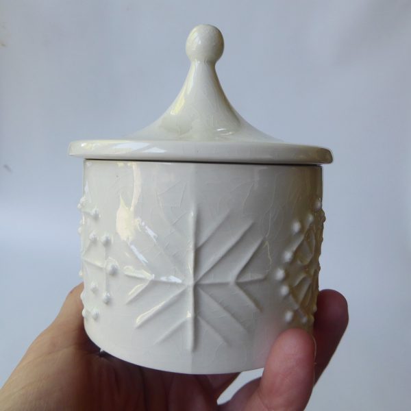 Portmeirion TOTEM Susan Williams-Ellis 1960/1970s white lidded sugar bowl vintg. - Image 6