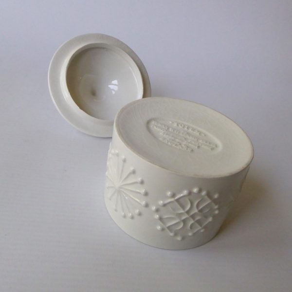 Portmeirion TOTEM Susan Williams-Ellis 1960/1970s white lidded sugar bowl vintg. - Image 9
