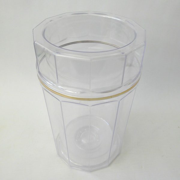 Rare 1980s Spong ViniCool Polygon wine bottle cooler. Clear plastic insulated - Image 4