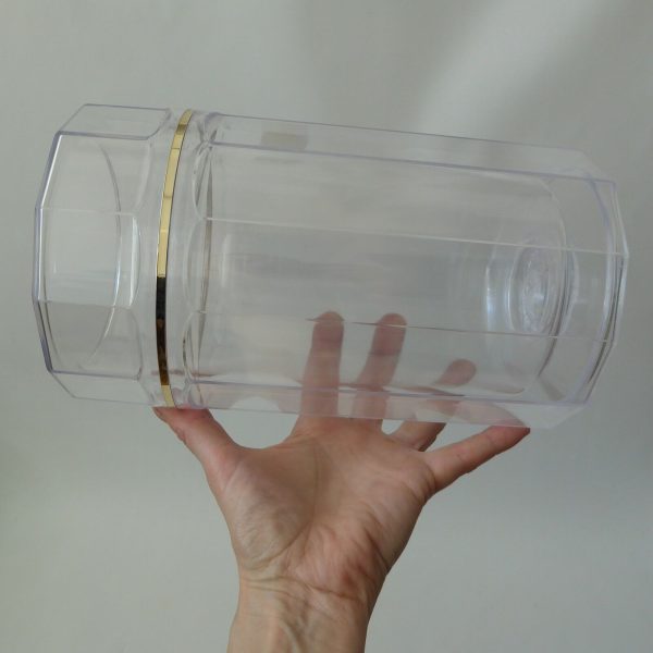 Rare 1980s Spong ViniCool Polygon wine bottle cooler. Clear plastic insulated - Image 8