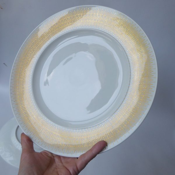 Rosenthal Hans Theo Baumann 2 big dinner plates, charger platter. Studio Linie - Image 5