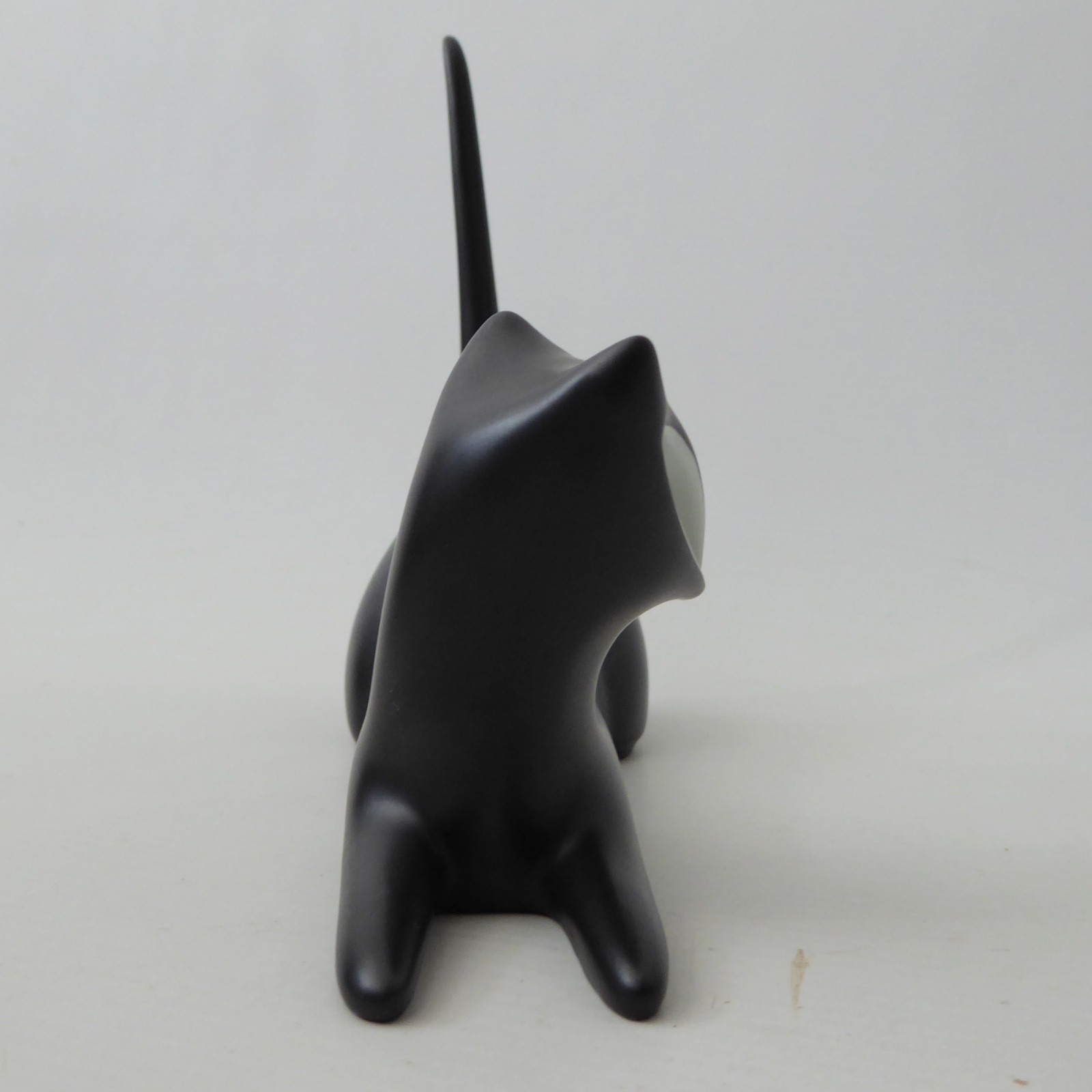 Royal Dux Czech laying black cat mid century modernist. Bohemian, Jaroslav Ježek - Image 11
