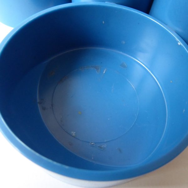 Tidytubs blue pen & pencil desk tidy pot. Vintage retro 1970s 1980s Platignum - Image 13