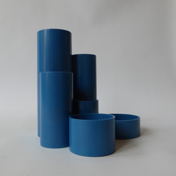 Tidytubs blue pen & pencil desk tidy pot. Vintage retro 1970s 1980s Platignum - Image 5