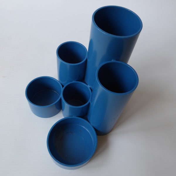Tidytubs blue pen & pencil desk tidy pot. Vintage retro 1970s 1980s Platignum - Image 7