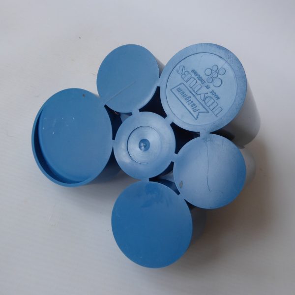 Tidytubs blue pen & pencil desk tidy pot. Vintage retro 1970s 1980s Platignum - Image 9