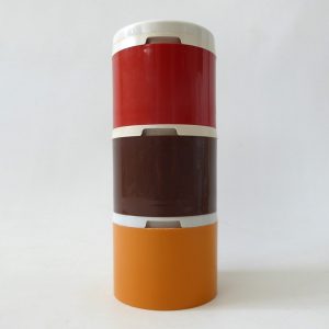 Tupperware 3 stacking herb/spice pots containers shakers. Vintage 70s tower set