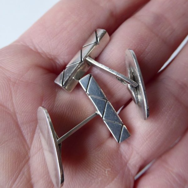 Vintage Danish Rasmussen & Lassen Ra&La sterling 925 silver cufflinks midcentury - Image 13