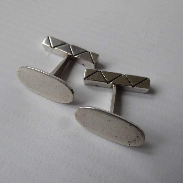 Vintage Danish Rasmussen & Lassen Ra&La sterling 925 silver cufflinks midcentury - Image 9