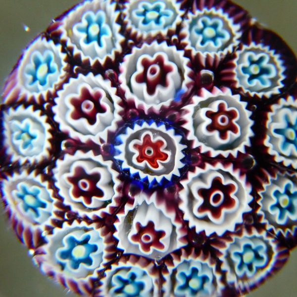 Vintage Fratelli Toso Murano Millefiori art glass paperweight, original sticker! - Image 5