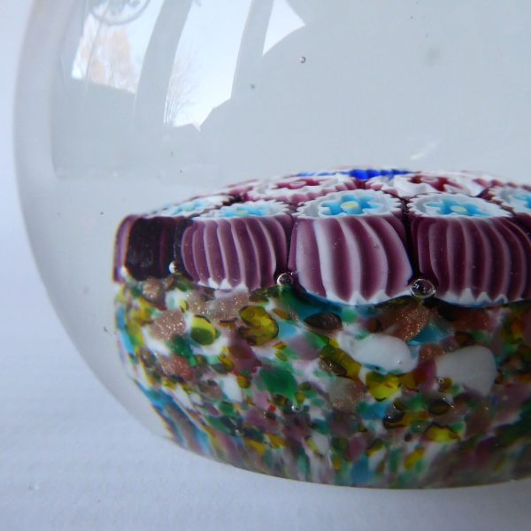 Vintage Fratelli Toso Murano Millefiori art glass paperweight, original sticker! - Image 6