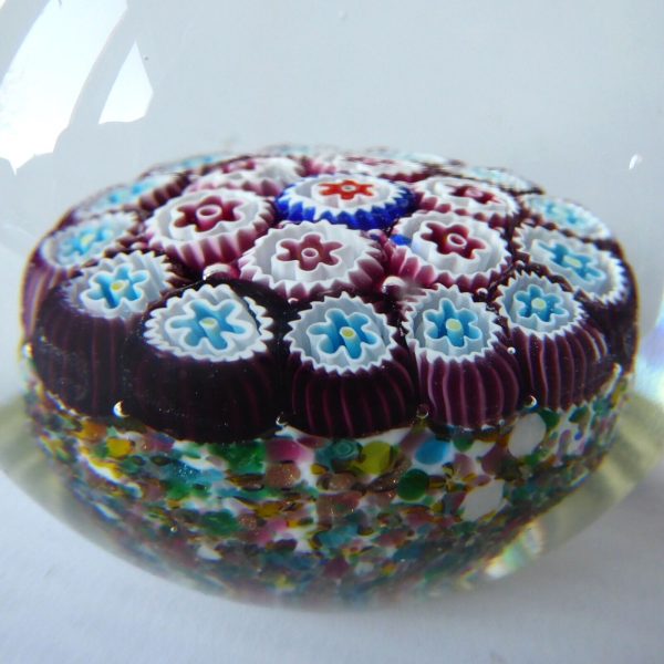 Vintage Fratelli Toso Murano Millefiori art glass paperweight, original sticker! - Image 7