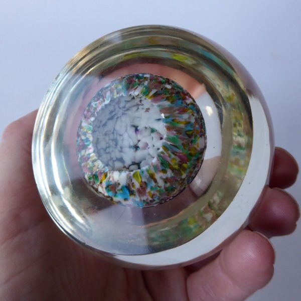 Vintage Fratelli Toso Murano Millefiori art glass paperweight, original sticker! - Image 10
