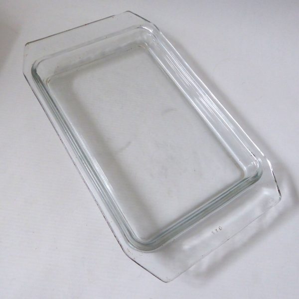 Vintage Pyrex JAJ Snowflake black deep oblong casserole dish + lid. 1950s 2162 - Image 13