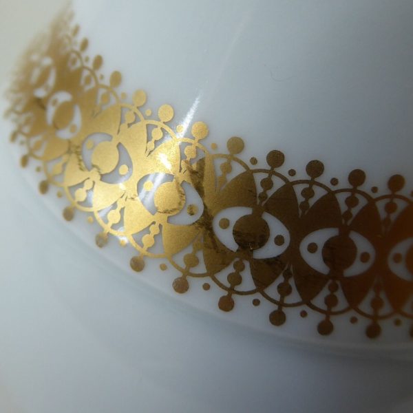 Vintage Thomas Germany porcelain vase, white & gold band, Noble. 1970s modernist - Image 11